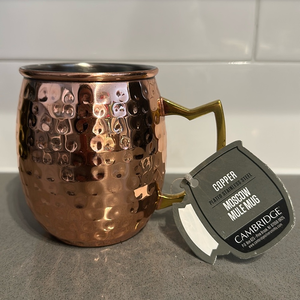 (14) Cambridge Copper plated stainless steel Moscow mule mugs